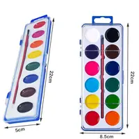 Washable Watercolor Paint Set 8/12/16 Colors With Water Brush Pen Watercolor Paint Palette Portable Water Color Paints 6