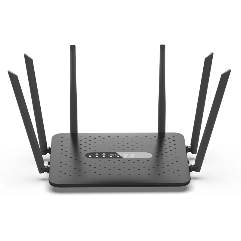 Router Wifi Router Wireless Gigabit 2.4G/5G Router Wifi Dual Band Con 6 Antenne Amplificatore Di Segnale Ripetitore Wifi Durevole Nero