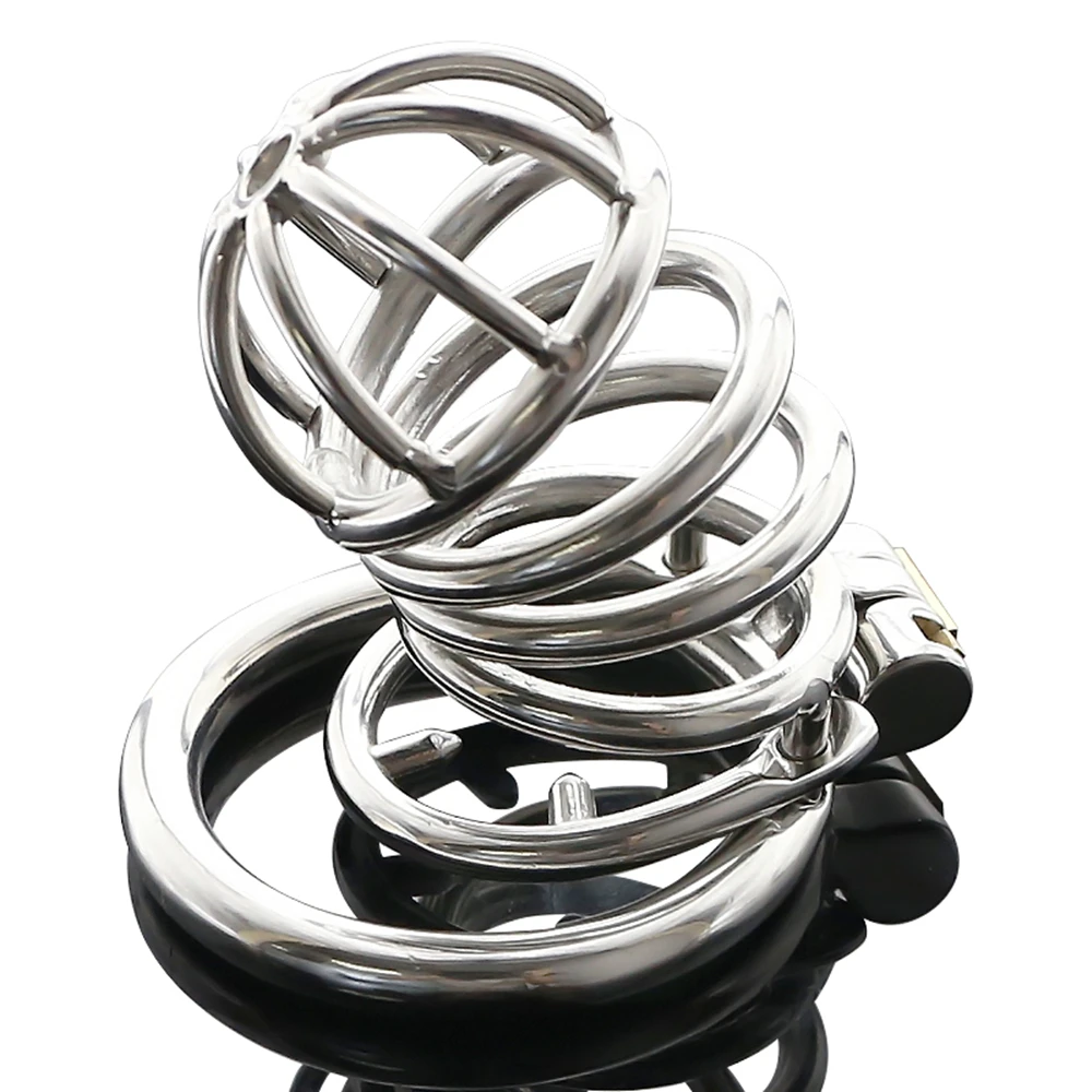 Penis Chastity Cage Chastity Lock Sex Toy Chastity Cage Accessory Penis Cock Ring Male Female Sex Toy Penis Enlargement Sex Toy Small Upgrade Big Penis Lock Male Stainless Steel Metal Cock Cage Chastity Anti Off Spiked Ring Erotic Bondage Husband Loyalty