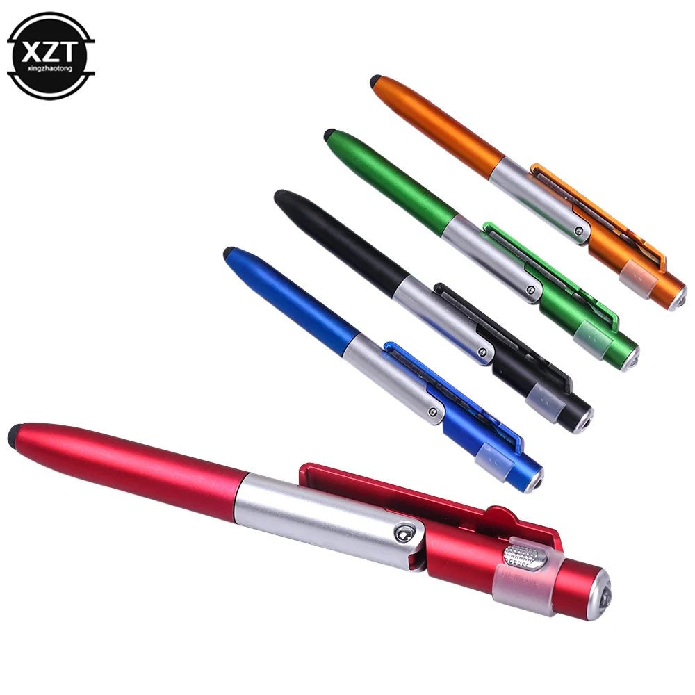 Bolígrafos Con Lápiz Táctil 2 En 1 - Pack De 6, Tinta Negra, Punta Capacitiva De Diamante, Colores Surtidos