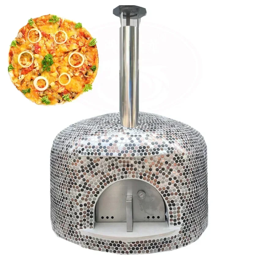 Outdoor Brick Woodfire Pizza Oven 500 Degree Round Ceramic Burn Built-in Ovens Pizza Dome Price