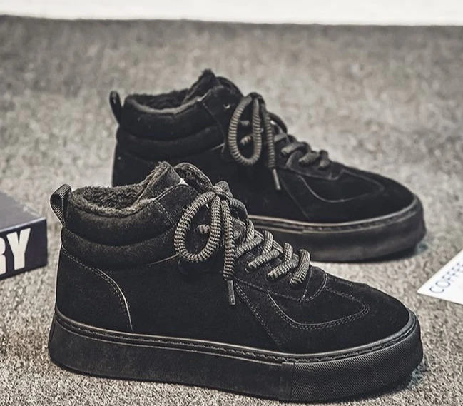 Herren Winter Vintage High-top Stiefel Mit Warmem Fleecefutter_voghion.com