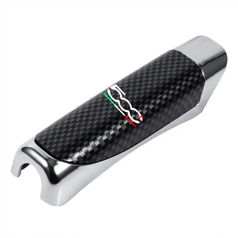 Car Handbrake Grips Carbon Fiber Protection Anti-slip Cover Accessories for Fiat 500 500C 500X 500E 500L Abarth