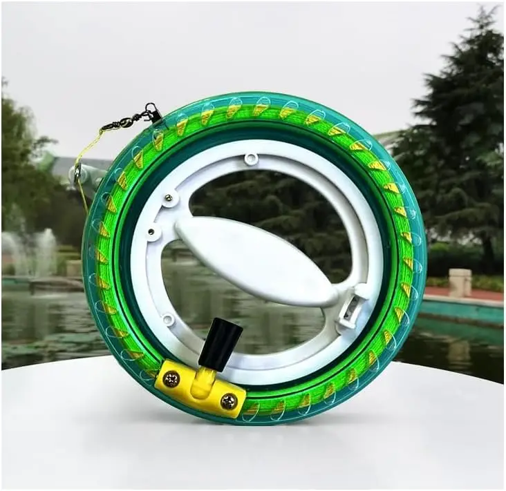 New Arrive  Outdoor Fun Sports 14cm Kite Green Wheel For Big Kite Flying Traction Tools Kite Handle Wheel With String / Line 2