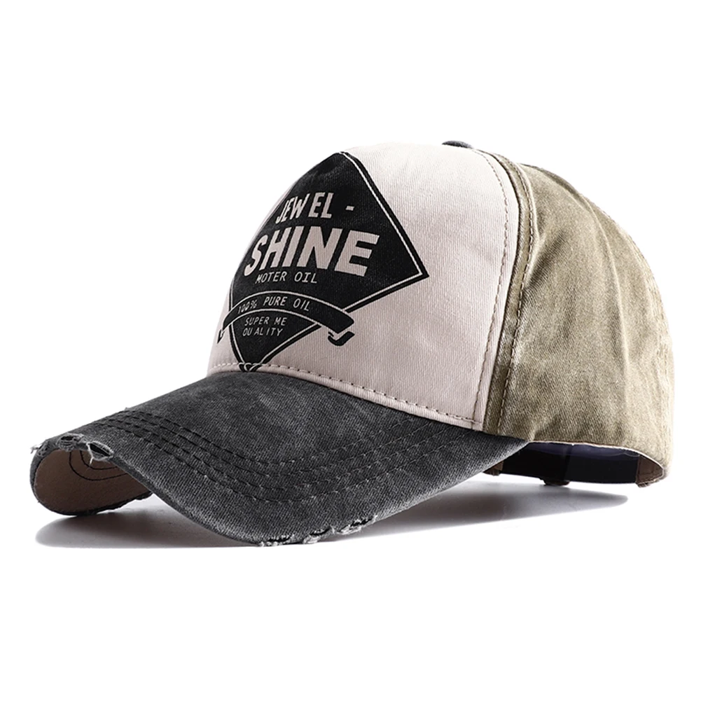 2023 New High Quality Vintage Letter Print Baseball Cap Men Women Snapback Adjustable Outdoor Hip Hop Denim Dad Hats Bone 2