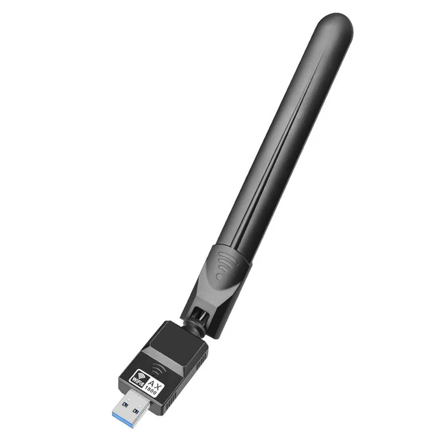 1800Mbps WiFi 6 USB Adapter 5G/2.4GHz USB3.0 Wi-fi Dongle Wireless 802.11ax  Network Card High Gain Antenna Windows 10 11