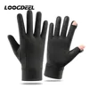 LOOGDEE Warmth Cycling Gloves Winter Flip Finger Touch Screen Outdoor Windproof Anti-slip Running Climbing Warm Ski Inner Gloves 1