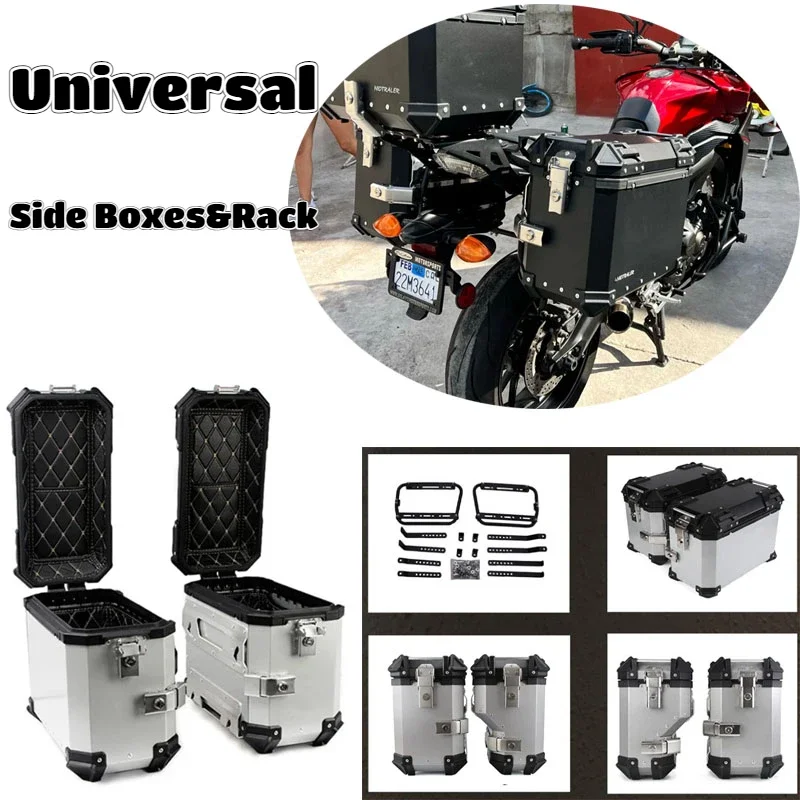 Cassetta Degli Attrezzi Universale In Lega Di Alluminio Per Moto Impermeabile Baule Laterale Sinistro Destro Portabagagli Con Portapacchi Motos Storag