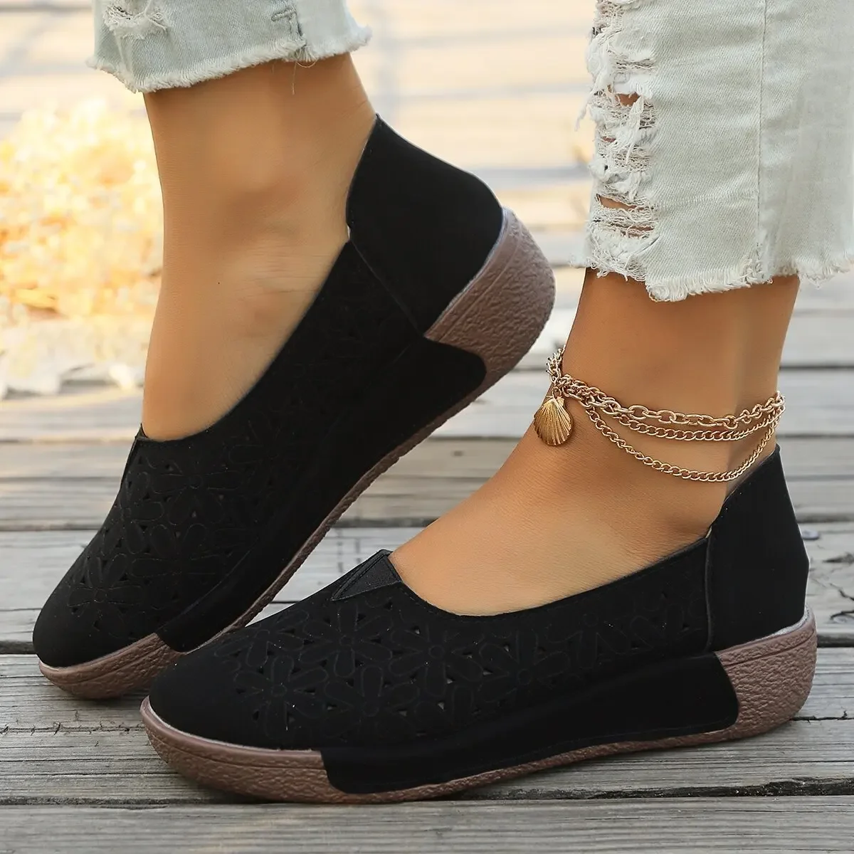 Women Flats Platform Loafers Ladies Genuine Leather Comfort Wedge Moccasins Orthopedic Slip on Casual Shoes 2026 New