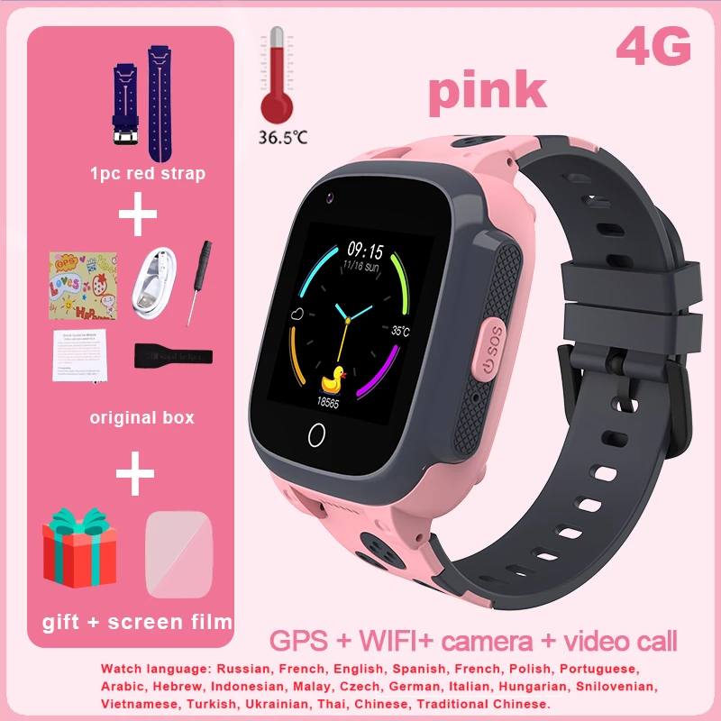 4G Smart Watch LT25 Waterproof children Smartwatch SOS GPS Tracker Phone Watch Video Call kids watch Temperature Y95H PK LT21 