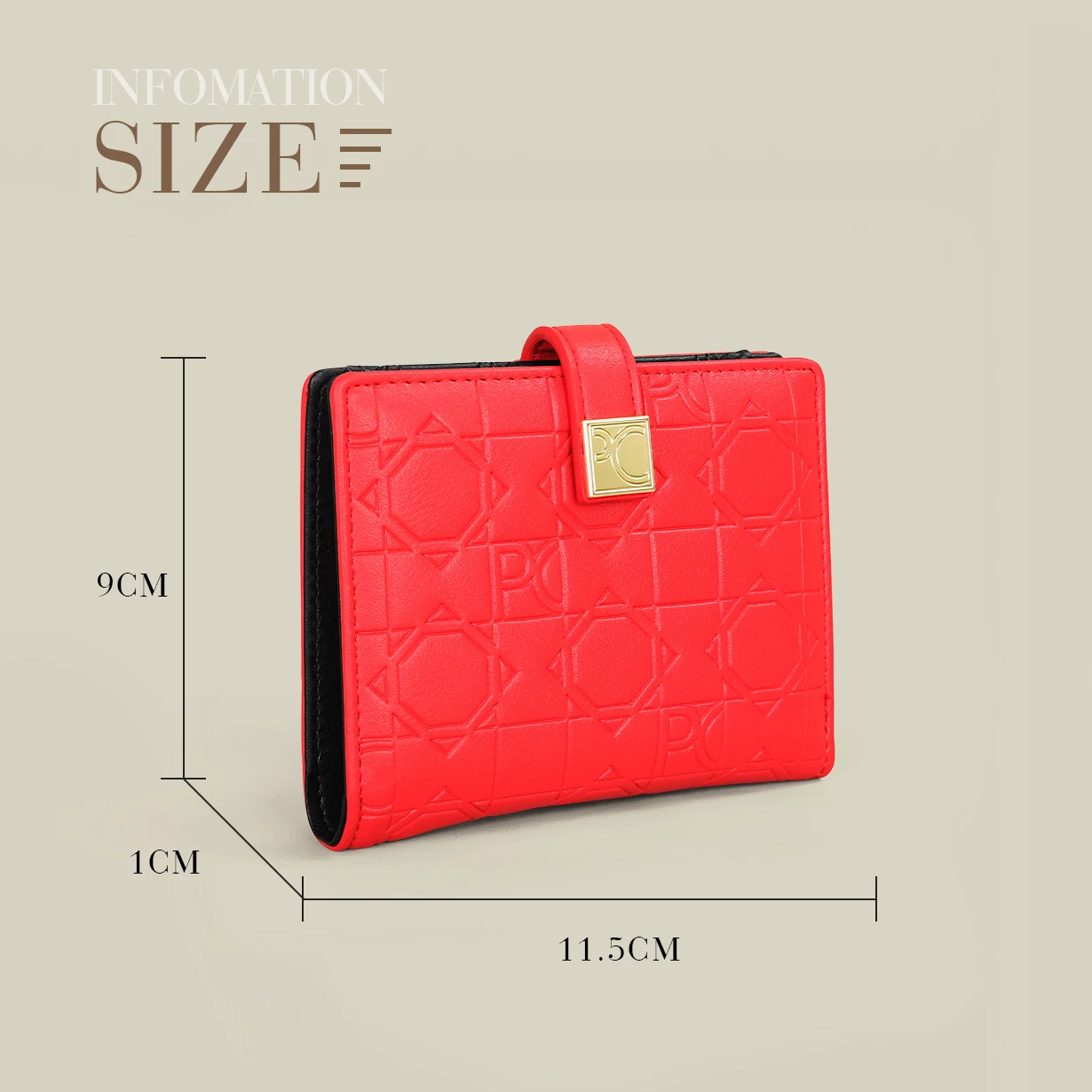 PG Patsy Garis Fashion Classic Retro Women's Wallet – Stylish Letter Print Card Holder