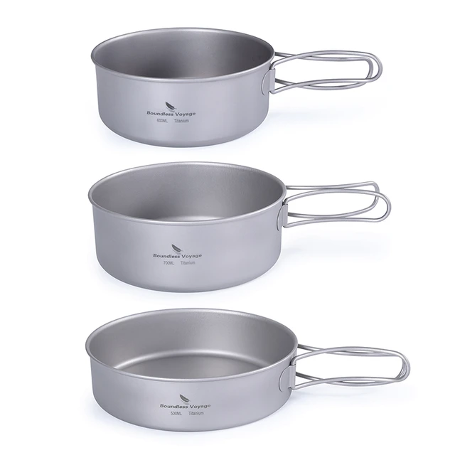 Camping Cookware Titanium Kit  Titanium Cookware Set Camping - Outdoor  Titanium - Aliexpress