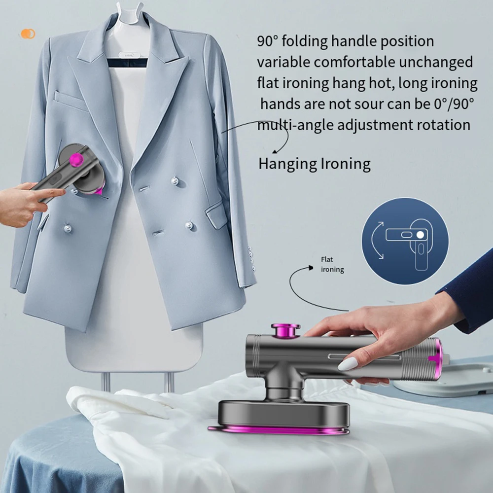 휴대용 의류 스티머, 강력한 파워 의류 스티머, 물 탱크 포함, 스팀 다리미 직물 주름 제거제, 가정 및 여행용 