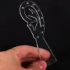 4 Pcs Ear-shaped Jewelry Rack Show Display Stand Organizer Earring Holder Desktop Earrings Acrylic Hanger Small 6