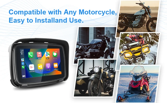 Fodsports-Carplay para motocicleta, navegador gps para moto de 5 pulgadas,  Apple CarPlay, Android, pantalla de navegación portátil para Moto,  resistente al agua - AliExpress