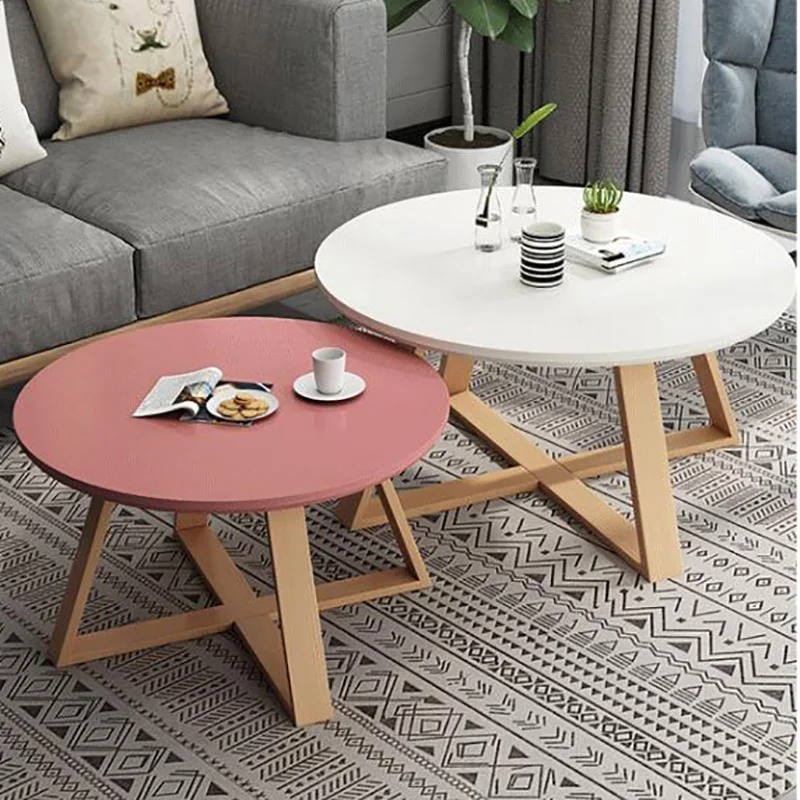 

Ergonomic Simple Minimalist Coffee Table Corner Table Living Room Home Apartment Solid Wood Cabinets Round Ins Escritorios