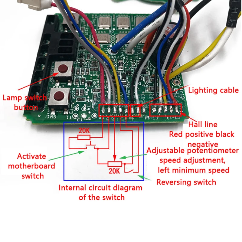 DC Motor Driver DC Motor Speed Controller Power Tools Wide Voltage 12V 18V 20V Brushless Motor Driver Board Adjustable Potentiometer Speed Pushbutton
