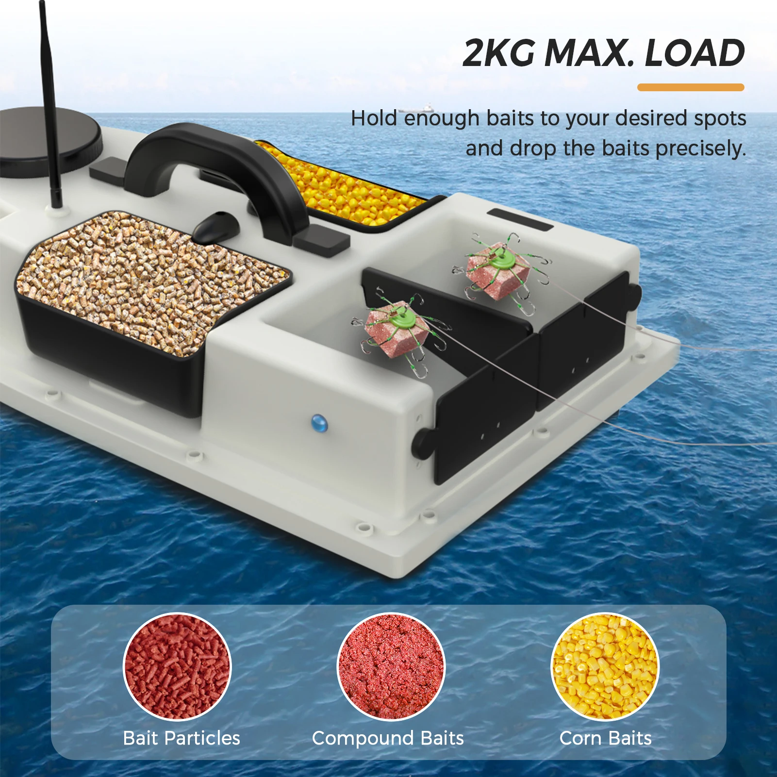 GPS RC Bait Boat 500M Wireless Remote Control Fishing Bait Boat