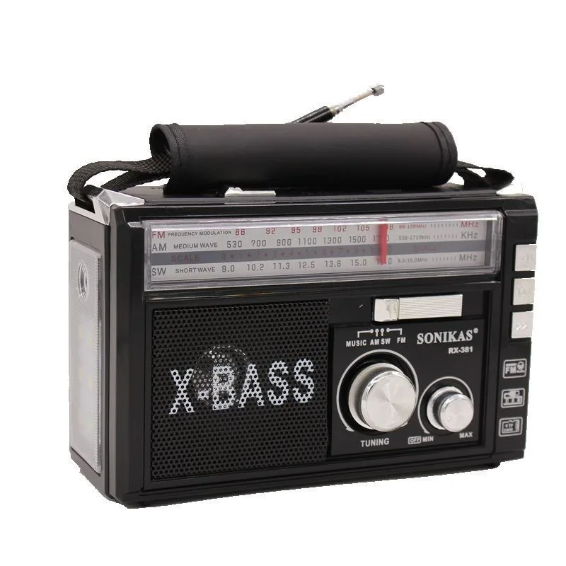 

Plug-in Radio MP3 Player LED Lighting Speaker Portable Multi-band Radio