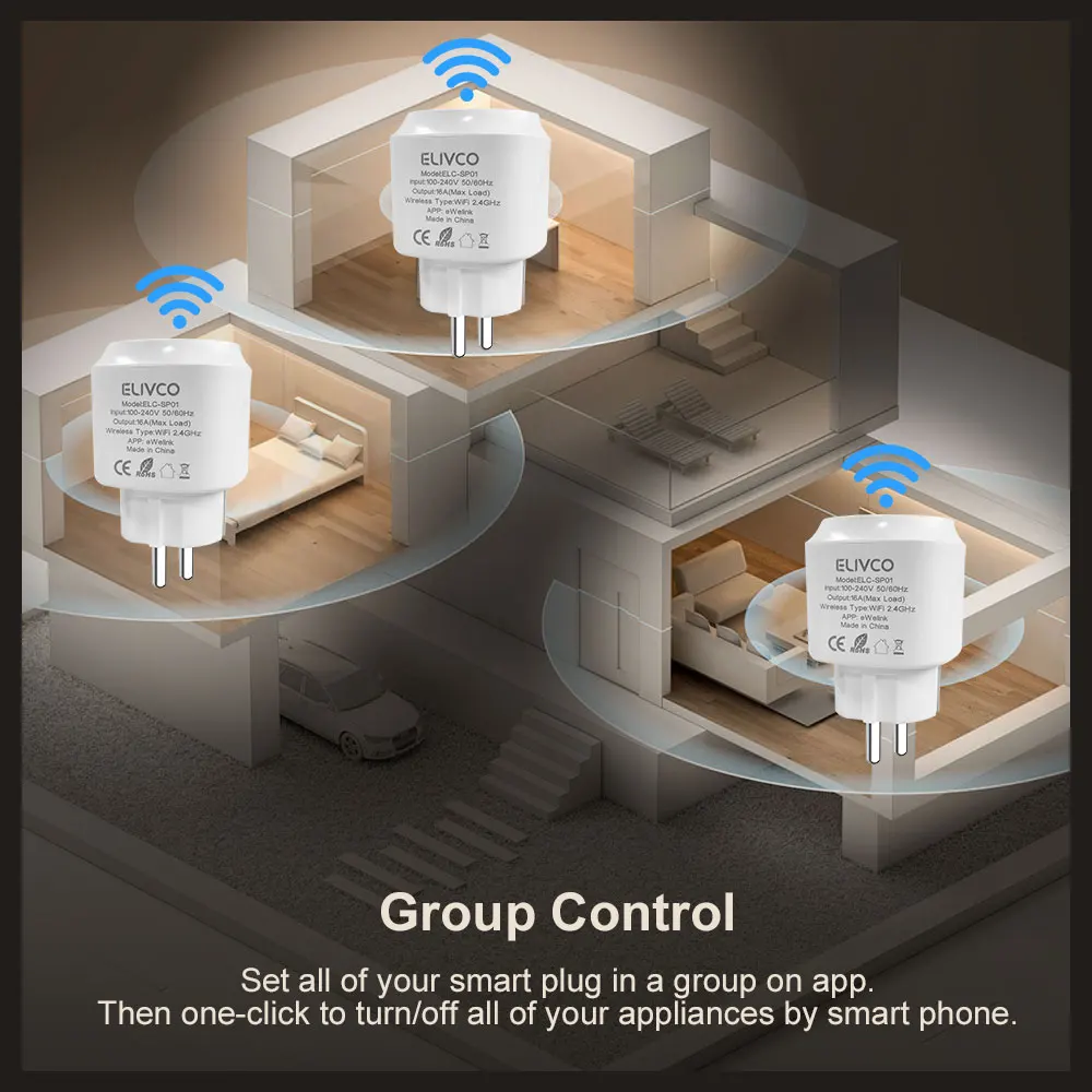 eWeLink 스마트 WiFi 플러그 16A EU 소켓 앱 원격 제어 Alexa Google Assistant 음성 제어와 호환 가능