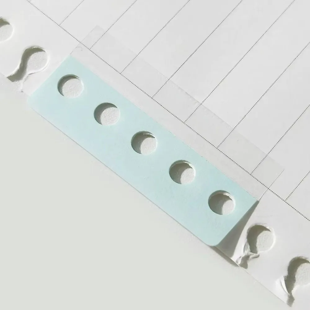 자가 접착식 바인딩 훅 스티커(둥근 구멍 포함) 사진 보관함, DIY 노트/다이어리용 루즈 페이지 보관 라벨