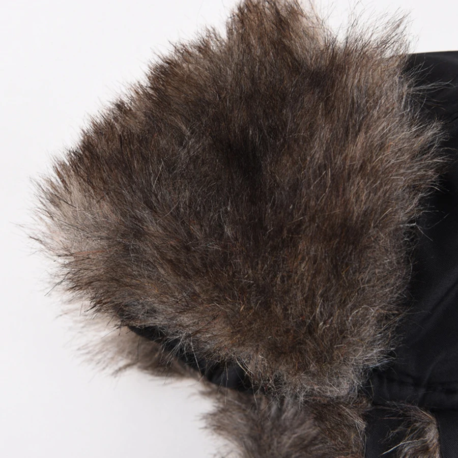 Men's Bomber Hats Winter Trapper Aviator Trooper Earflap Warm Russian Hats Outdoor Waterproof Ear Protectors Ski Hat winter hat earflap hat