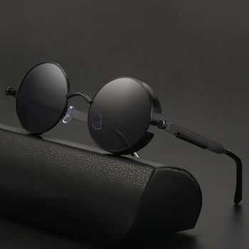 Retro Punk Sunglasses Round Reflective Glasses Sunglasses for Men and Women 1