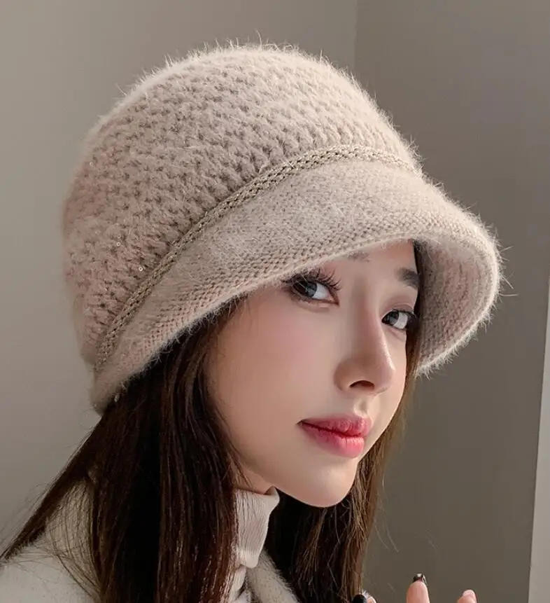 

2024 New Style Winter Knitted Hat Warm Beanie Cap Men And Women Fashion Unisex Warm Casual Hats B62