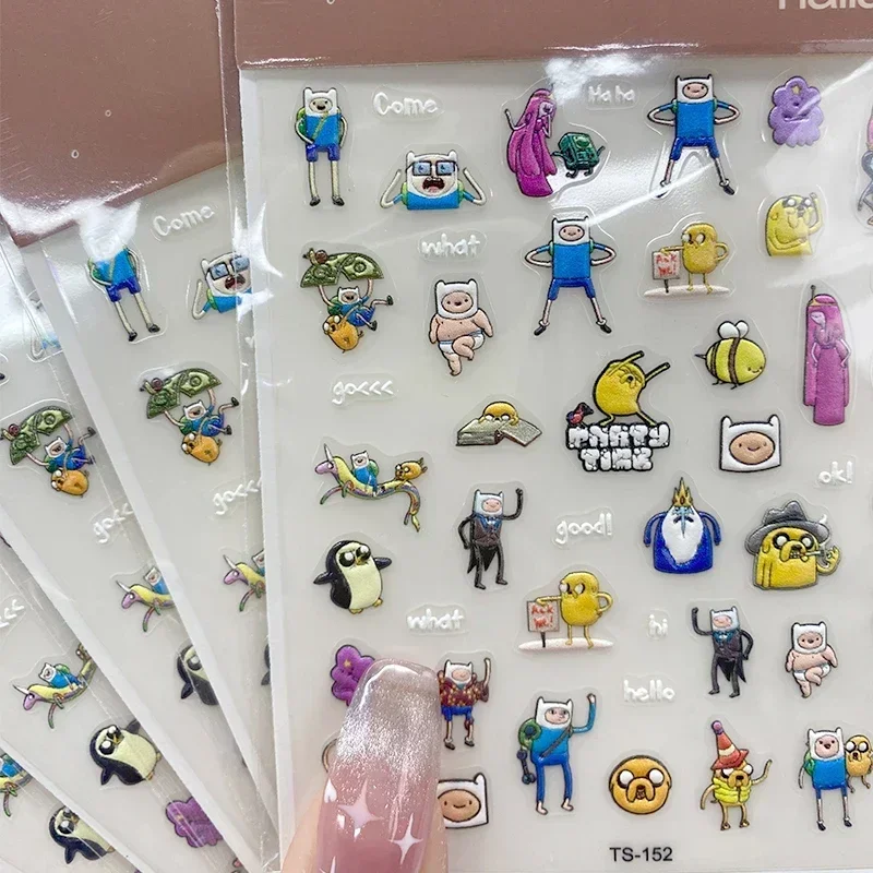Nail Stickers Adventure Time Cartoon