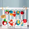 Newborn Baby Sensory Hanging Rattles Soft Early Learning Toys Kids Plush Stroller Infant Car Bed Crib with Teether for Toddlers 4