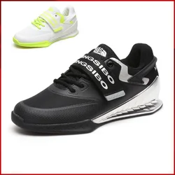2024 MINGSIBO Big Size 46 Weightlifting Boots for Men Women 3cm Heel Anti-slip Hook & Loop Squat Power Fitness Shoes Gym Sneaker