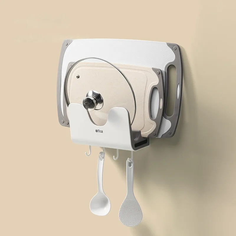 

Бытовой держатель для ложек, крышек кастрюль, настенный кухонный стеллаж, держатель для крышек кастрюль, многофункциональные технические кухонные инструменты