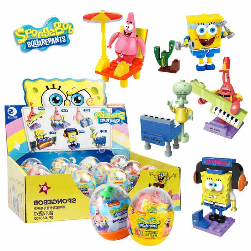 New Kawaii SpongeBobs Patrick Star Cartoon Cute Building Block Toy Dolls Kids Toys Anime Figure Model Toys For Boy Gif 2 New Kawaii SpongeBobs Patrick Star Cartoon Cute Building Block Toy Dolls Kids Toys Anime Figure Model Toys For Boy Gif 2