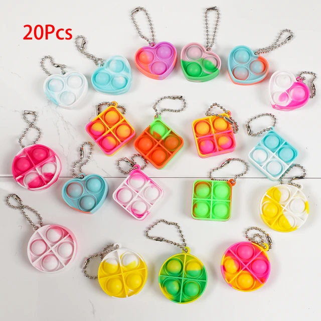 20Pcs Mini Pop portachiavi Toddler Sensory Fidget Toys Bulk per i premi in  classe bomboniere per feste di compleanno per bambini Goodie Bag Stuffers -  AliExpress