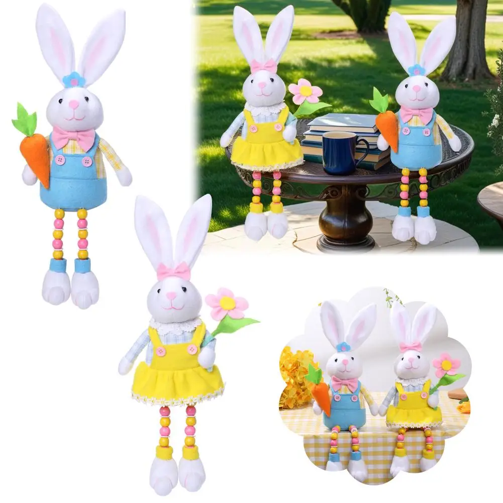 

Easter Rabbit Doll Easter Bunny Rabbit Doll Plush Doll Plush Ornament Home Party Cute Gnomes Doll Festival Decor Bunny E9T9