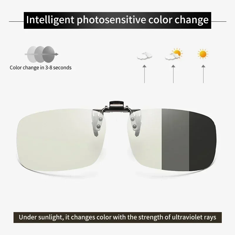 Uv Protection Polarized Clip-on Sunglasses Lenses Night Vision Fishing Glasses Clip Polarized Clips Outdoor Shading Lenses Pesca