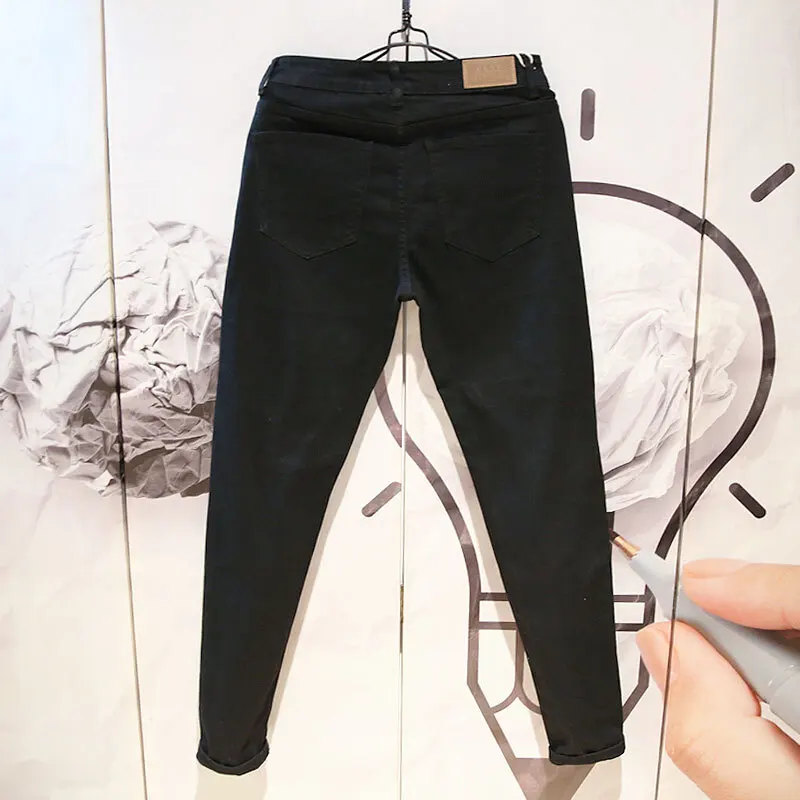 Men Jeans Pants Korean Zipper Patchwork Men Zip Pants Denim Straight Pant Male Streetwear Hip Hop Vintage Fashion Jeans Trousers 2