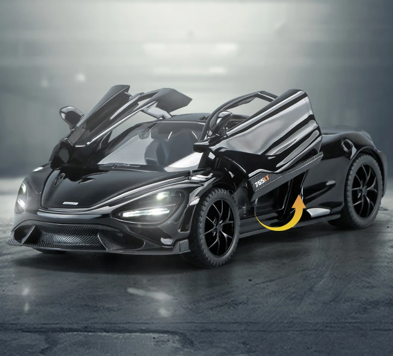 1:32 Mclaren 765LT Sport Car Model Sound Light Kid Diecast Toys