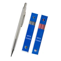 3.0MM Art Painting Pencil Set with Black/Red Leads Stainless Steel Metal Mechanical Pencil Sketch Crafting Automatic Pencils 2B 1