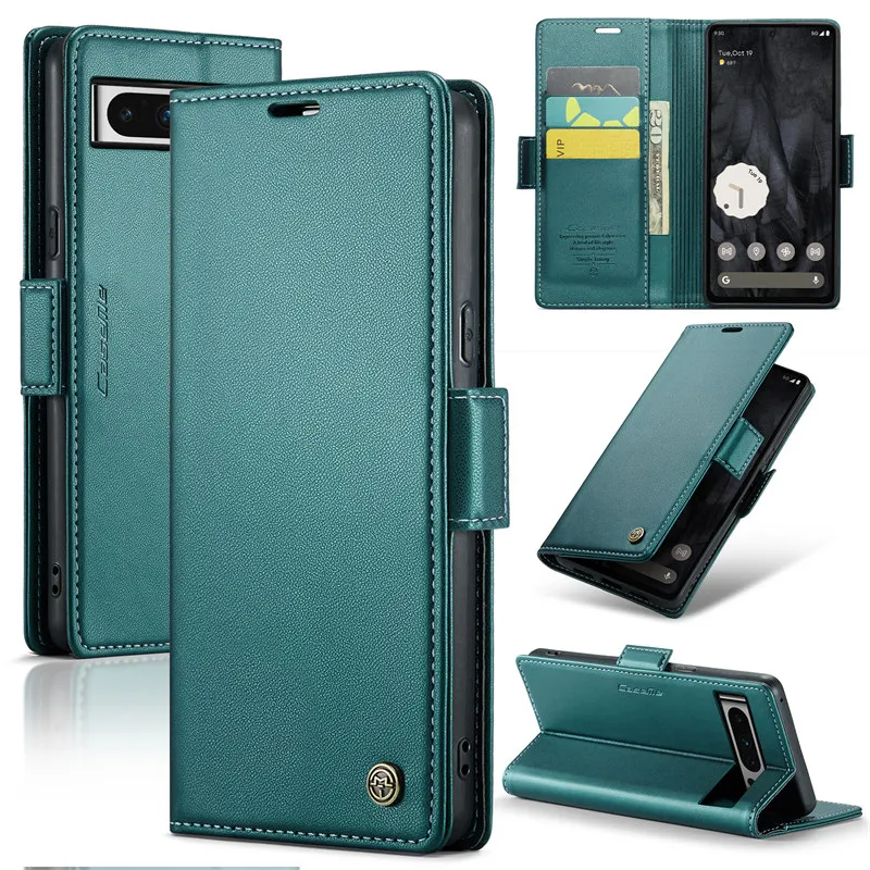 Luxury CaseMe Flip Stand Leather Wallet Phone Case with Card Slots and Book-Style Back Cover