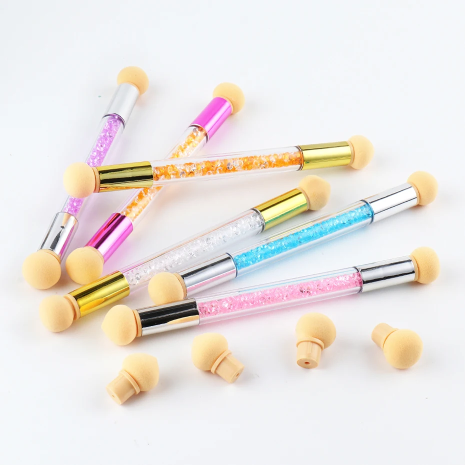 Nail Art Pens Nail Art Brushes Nail Art Sponge Nail Brushes Nail Art Tools 1pcs Double Head Sponges Gradient Shading Pen