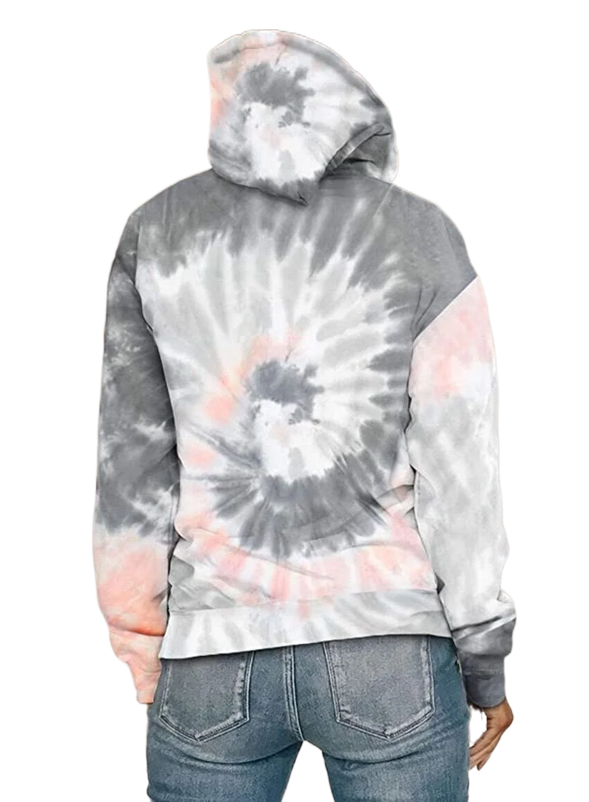 Fall/Winter 2023 Women's Loose Tie Dye Printed Hoodie Long Sleeve Hoodie Fashion Casual Hoodie