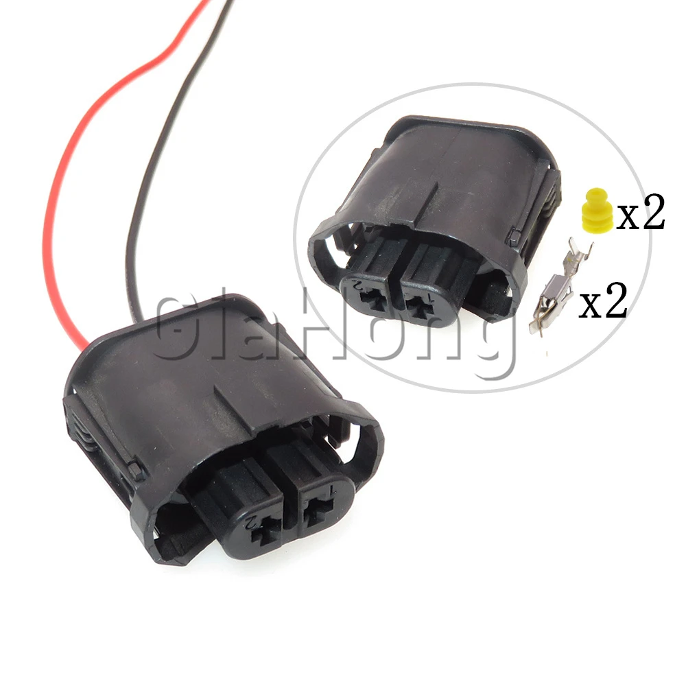 1 Set 2 Ways Auto Accessories Car Fog Light Sealed Cable Harness Socket For Bmw 1-1355668-2 Automobile Electrical Connector
