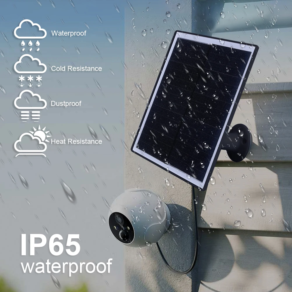 6W 5V Shingled Solar Panel Micro USB & USB-C Port Solar Panel Charger IP65 Waterproof Solar Panel Kit for Phone iPad Outdoor Use