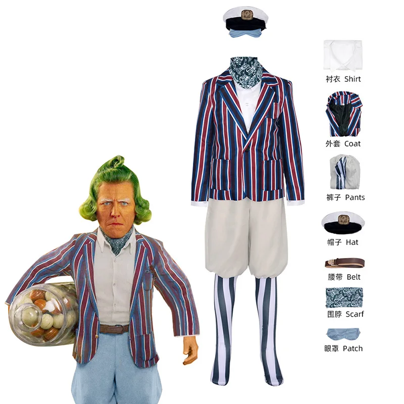 thumbnail image 1 of Disfraz de Willy Cosplay, sombrero, Chalamet, Willie Wonca, traje de cosplay, trajes, película, Chocolate Wonk Factory, disfraz elegante de Halloween para hombres, 1 of 5