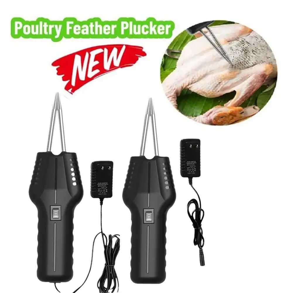 

160W Handheld Electric Poultry Feather Plucker Chicken Duck Goose Short Hair Removal Machine Portable Remover Epilator Dehairing