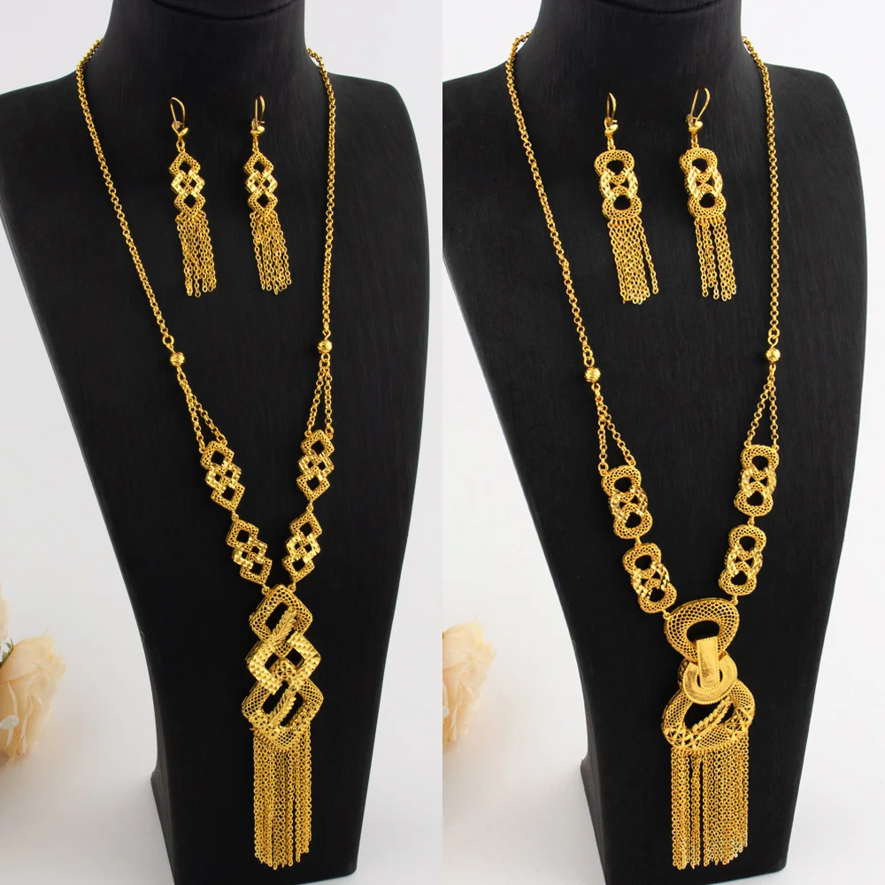YM Gold-Plated Necklace and Earring Set 8