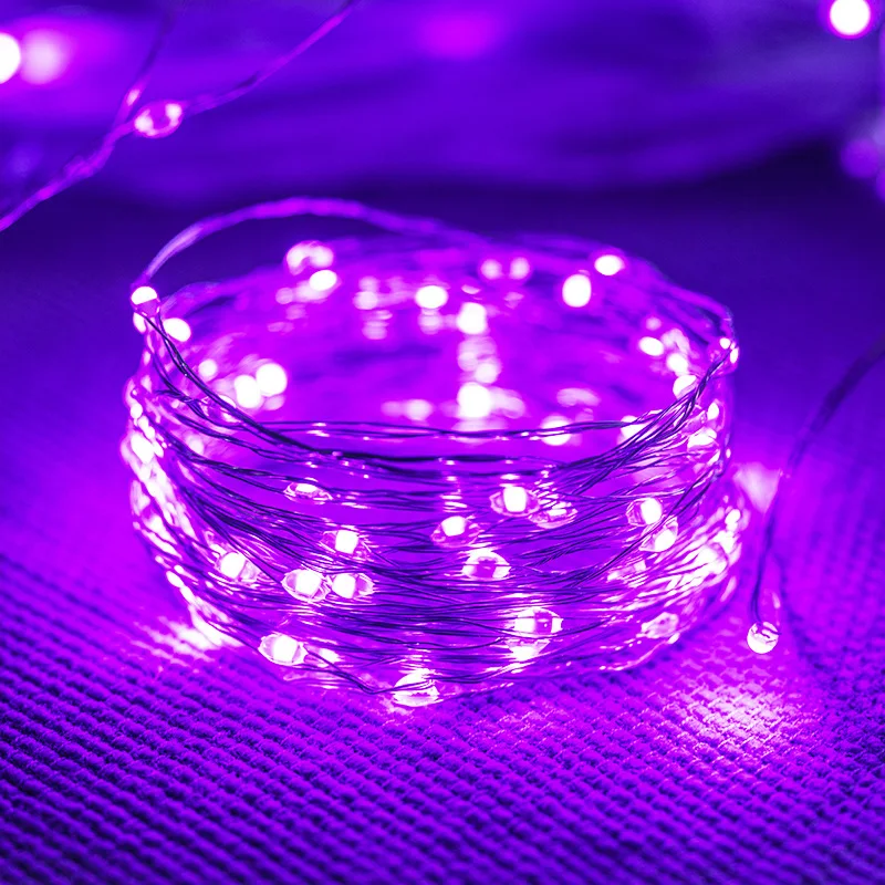 Enchanting LED Fairy Lights - Battery-Powered Copper Wire Garland