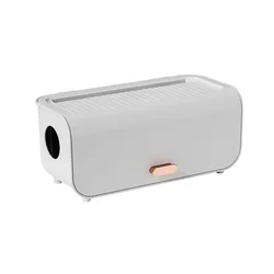 Cable Storage Box with Dustproof & Waterproof Design - Charger & Wire Organizer (White)