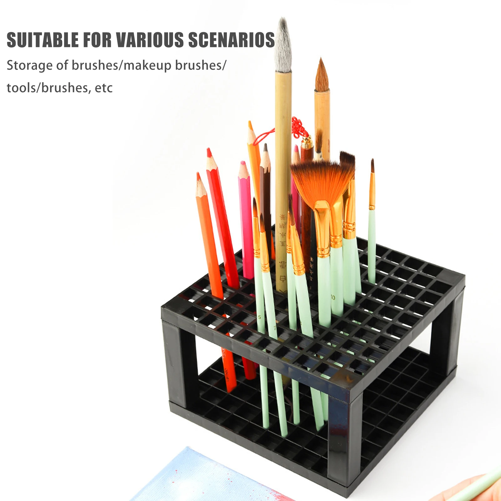 96 Holes Holder Pen Pencil Paint Brush Organizer for Students